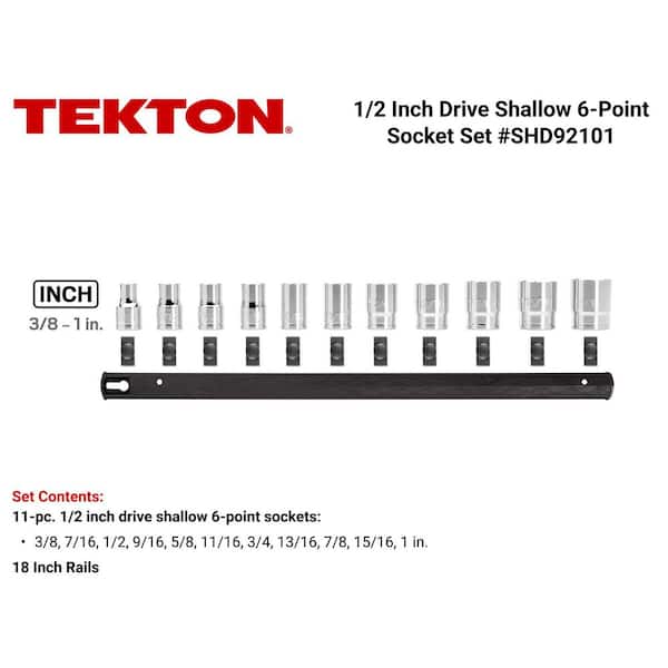 1/2 in. Drive 3/8-1 in. 6-Point Socket Set (11-Piece)