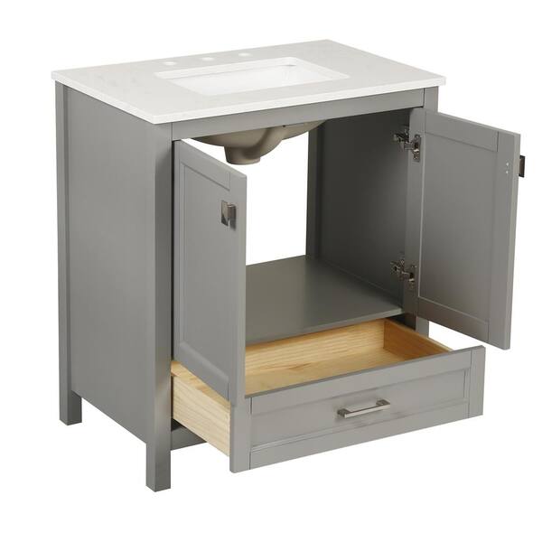 Lonni 30 in. W. x 19 in. D x 34 in. H Single Sink Solid Wood Bath