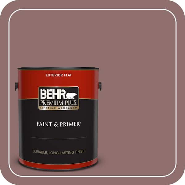 BEHR PREMIUM PLUS 1 gal. #MQ1-47 Touch of Class Flat Exterior Paint & Primer
