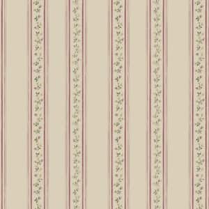 Lilac Stripe Vinyl Roll Wallpaper (Covers 56 sq. ft.)