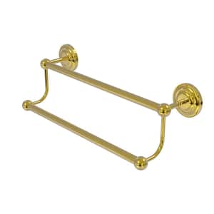 Prestige Que New Collection 30 in. Double Towel Bar in Polished Brass