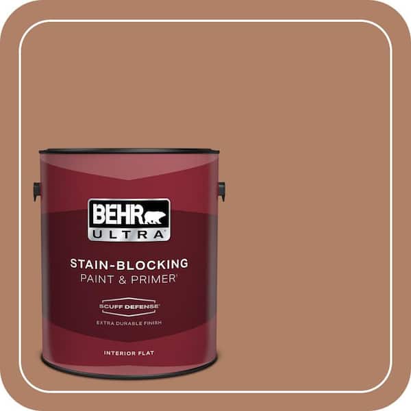 BEHR ULTRA 1 gal. #S210-5 Cider Spice Extra Durable Flat Interior Paint & Primer