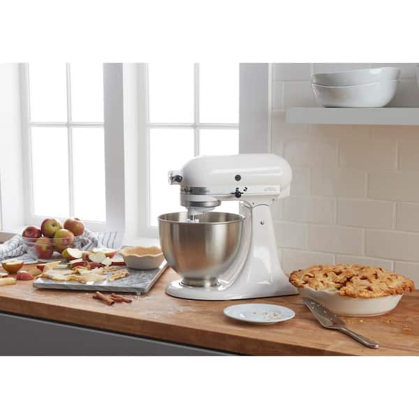 KitchenAid Classic Series 4.5 Qt. 10-Speed White Stand Mixer with