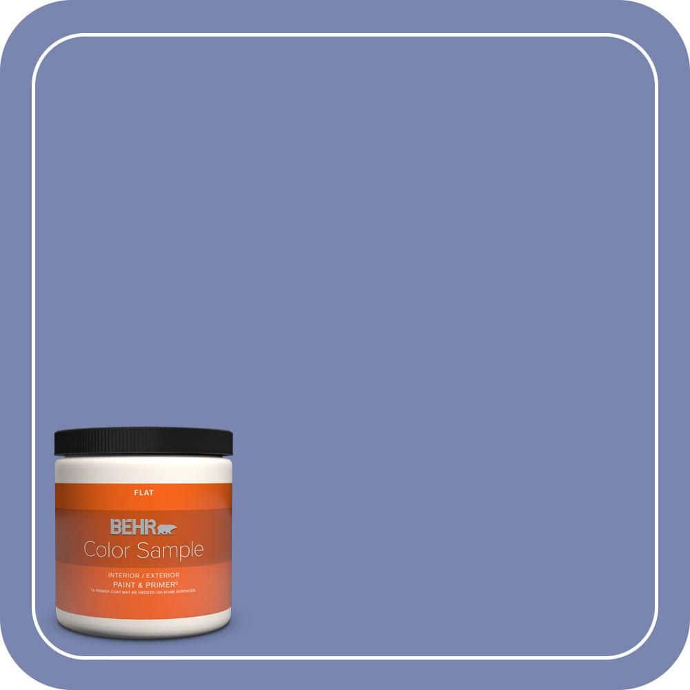 8 oz. #610B-5 Corsican Purple Flat Interior/Exterior Paint & Primer Color Sample product image for price tracking