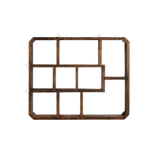 15 in. W x 3 in. D Brown Shadow Box Display Decorative Wall Shelf