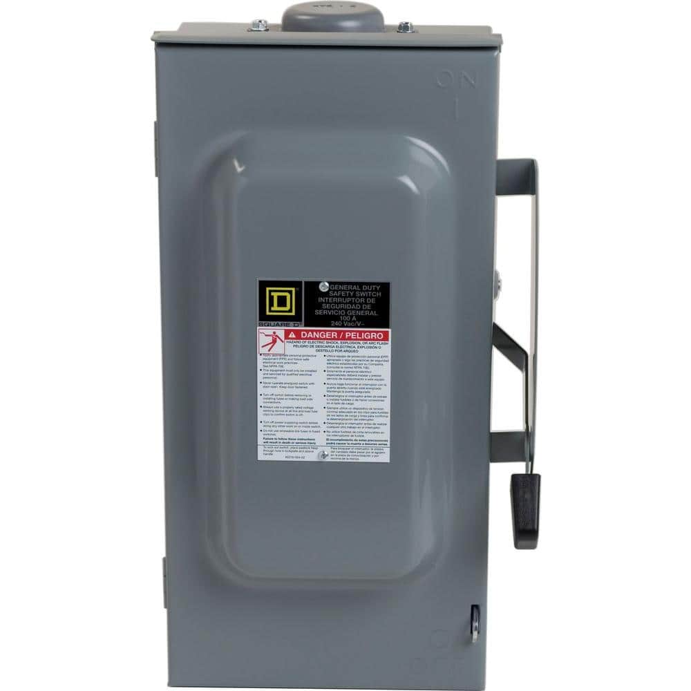 100 Amp 240-Volt 3-Pole 3-Phase Fused Outdoor General Duty Safety Switch price history on PriceWatchPro