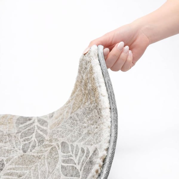 Dream Shag Premium Machine Washable Abstract ADS198 Fog 3 ft. x 4 ft. Area Rug