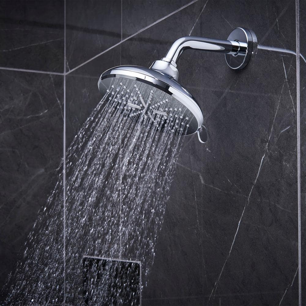 Chrome 3-Setting Wall Mounted Rain Shower Head
