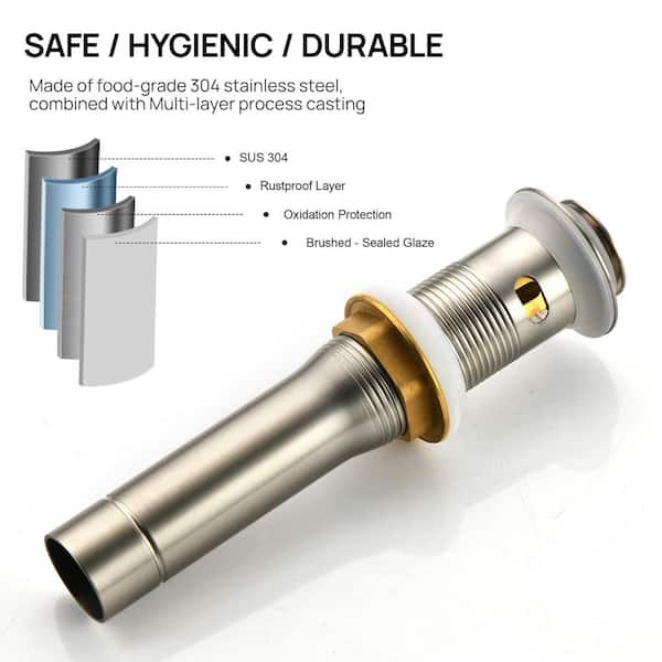 GAGALIFE 1-3/8 in. Metal Pop Up Drain Strainer Stopper with