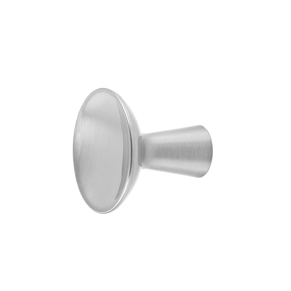 HICKORY HARDWARE Series Maven Collection Hook Knob 2-5/16 in. Dia Satin Nickel Finish Modern Zinc Cabinet Knob