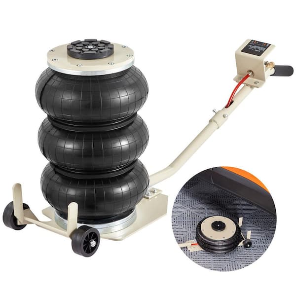 SKYSHALO Triple Bag Air Jack 3 Ton/6600 lbs. Pneumatic Jack for Car SUV Lifting Lifting height range of 5.5-17.7 in.