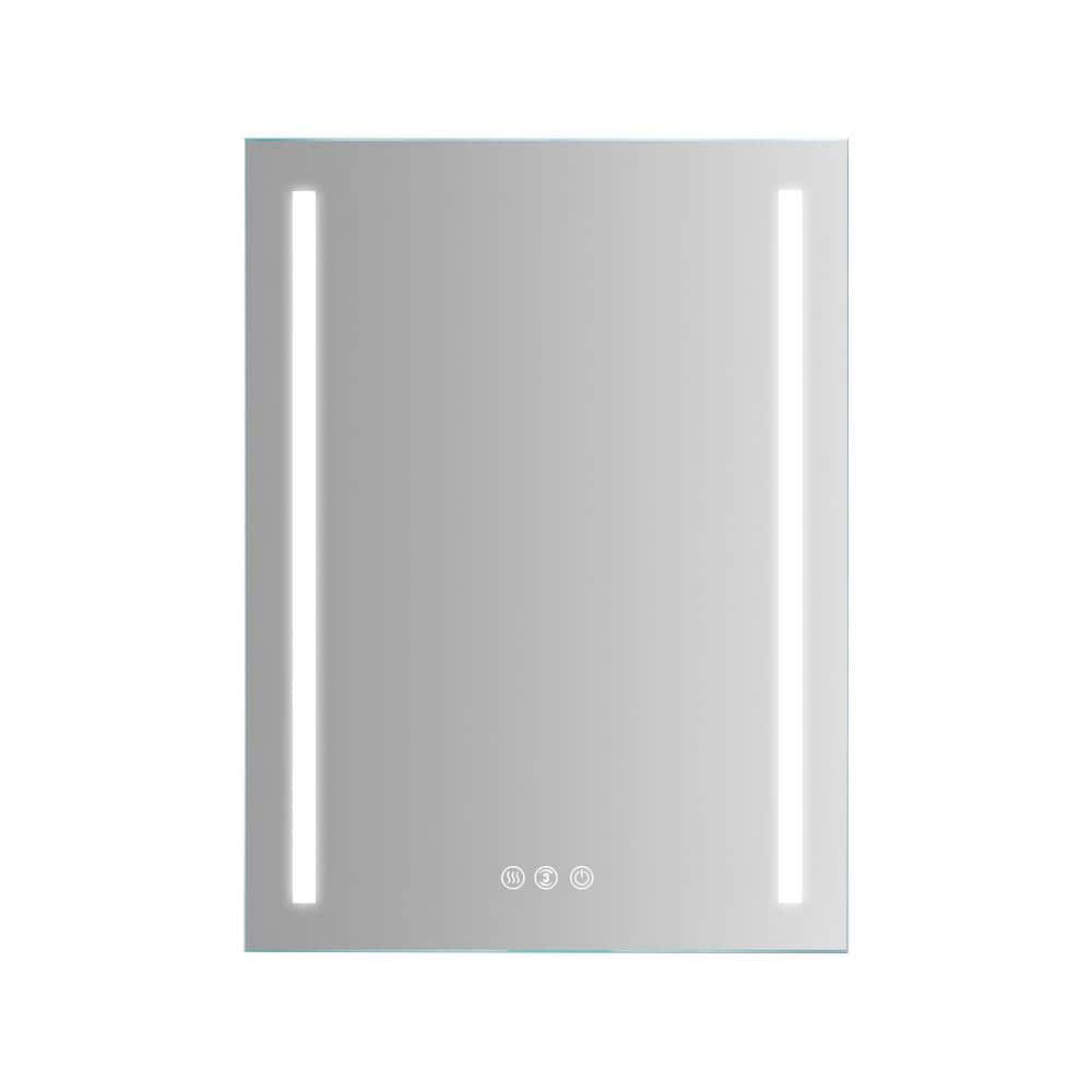 24 in. W x 32 in. H Rectangular Frameless LED Anti-Fog Dimmable Wall Mount 