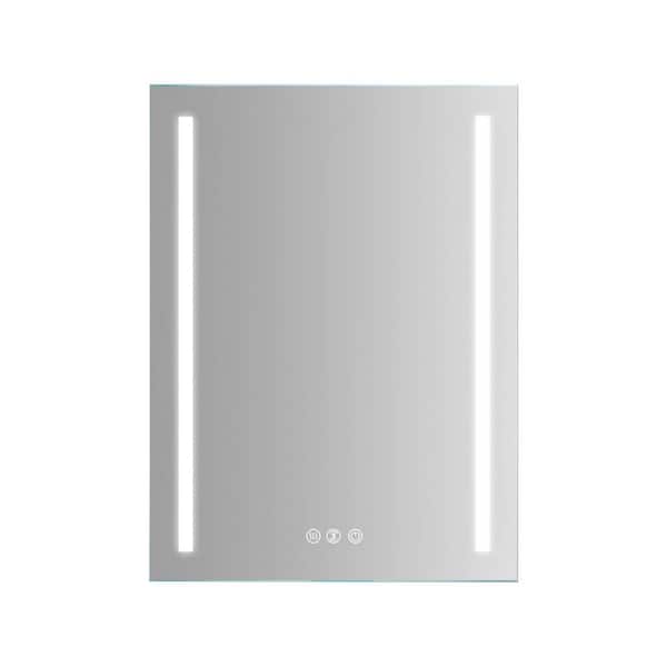 Unbranded 24 in. W x 32 in. H Rectangular Frameless LED Anti-Fog Dimmable Wall Mount Bathroom Vanity Mirror