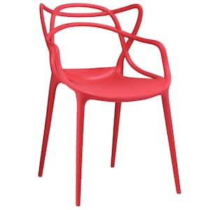 Entangled Red Dining Arm Chair
