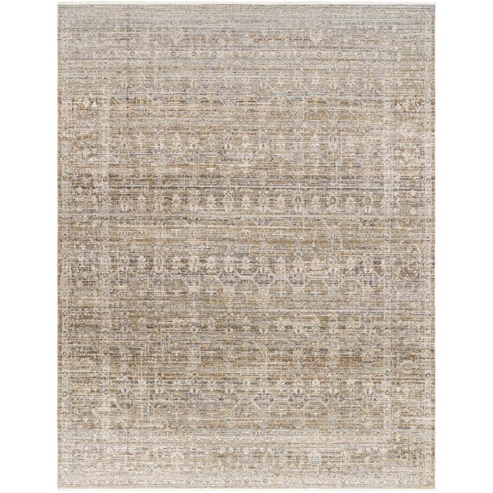 Gray Weathered Synthetic 5' x 8' Rectangular Area Rug