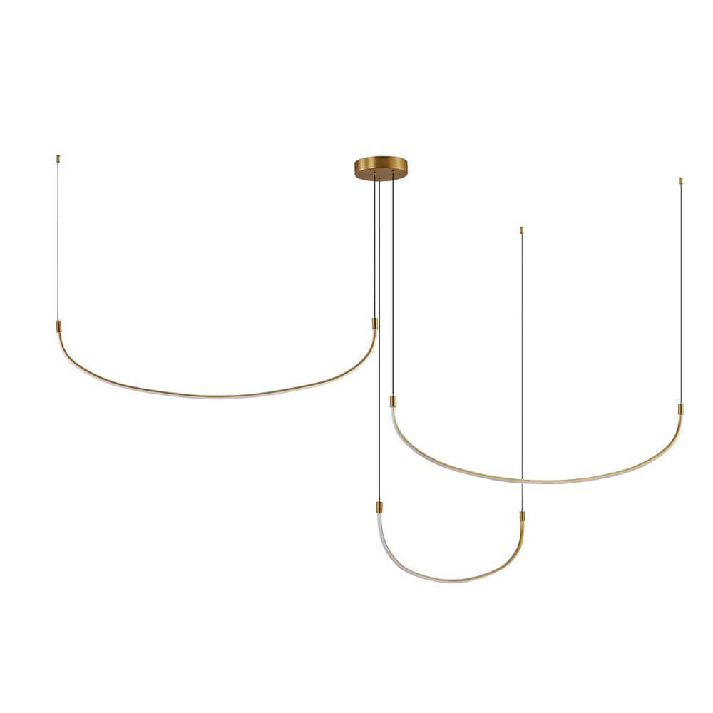 Talis 70 in. 1 Light 56-Watt Brushed Gold Integrated LED Pendant Light price history on PriceWatchPro