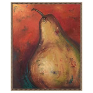 "Pear II" by Patricia Pinto 1-Piece Floater Frame Giclee Abstract Canvas Art Print 28 in. x 23 in.