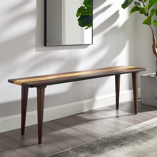 Unbranded Sarah Burgundy Dining Bench 55 in.