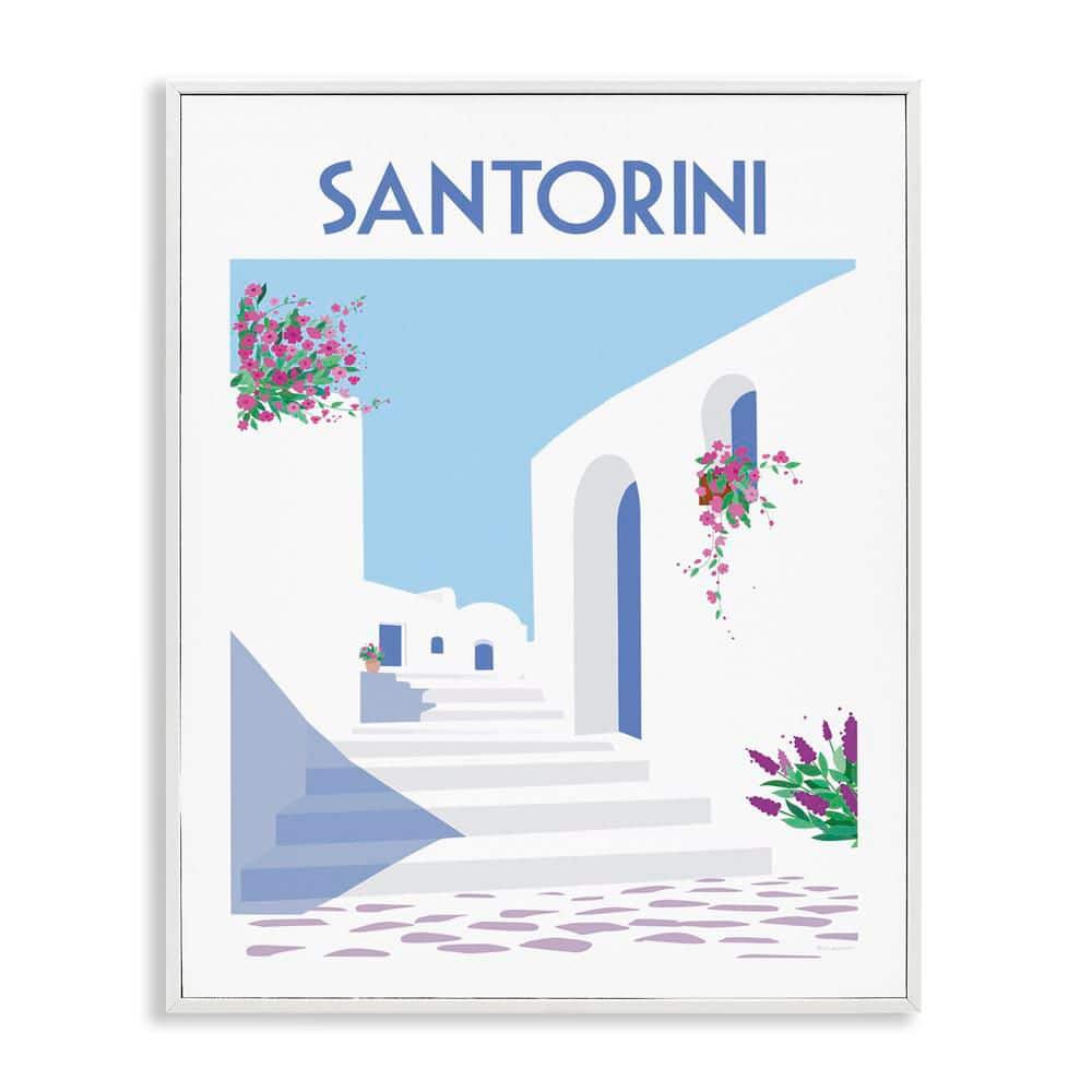 Santorini White Architecture by Omar Escalante White Framed Culture Giclee Art Print 20 in. x 16 in. price history on PriceWatchPro