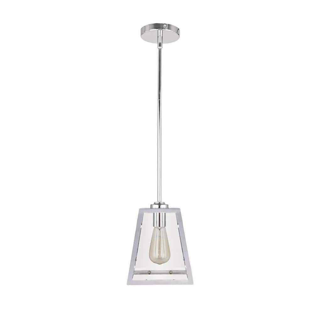 Knightley 1-Light Chrome and Clear Glass Mini Pendant