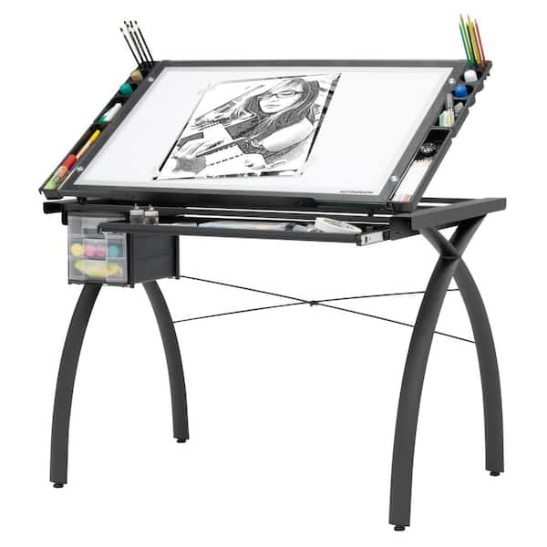 ARTOGRAPH Futura Light Table for Artists, Drawing with Dimmable Light and  Adjustable Top, Main Work Surface 38 in. W x 24 in. D 10062 - The Home Depot