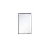 Small Rectangle Blue Modern Mirror (18 in. H x 28 in. W) WM83656Blue ...