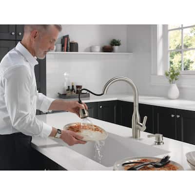 Marca Single-Handle Pull-Down Sprayer Kitchen Faucet with ShieldSpray Technology and Soap in SpotShield Stainless