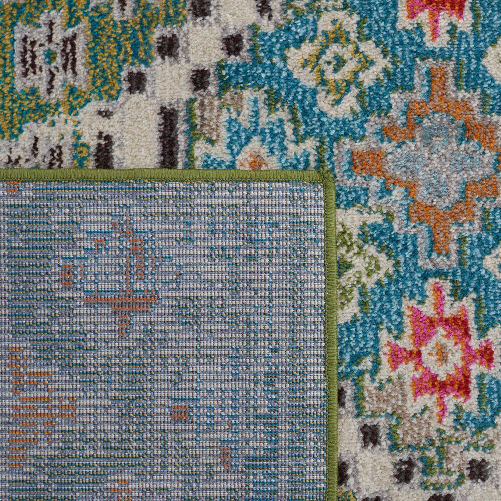 Blue Hand-knotted Synthetic 8' x 10' Rectangular Rug