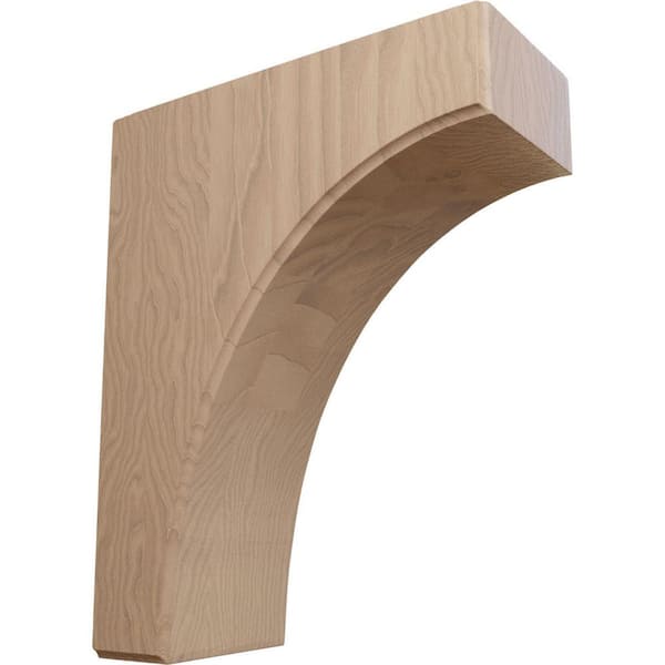 Ekena Millwork 3-1/2 in. x 8 in. x 10 in. Unfinished Mahogany Clarksville Corbel