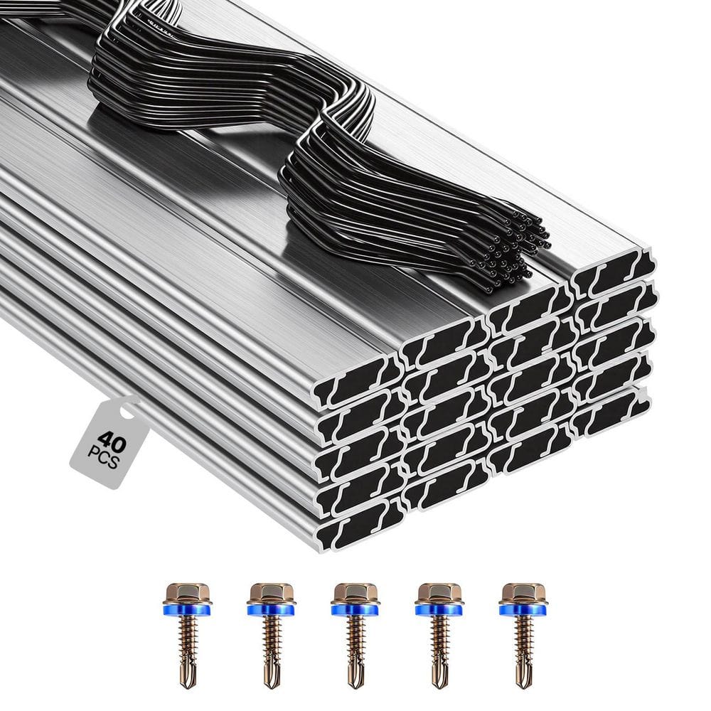 Greenhouse Spring Wire and Lock Channel, 40 Packs 6.56 ft. Wiggle Wire & Aluminum Channel Bundle Kit, Screws Included price history on PriceWatchPro