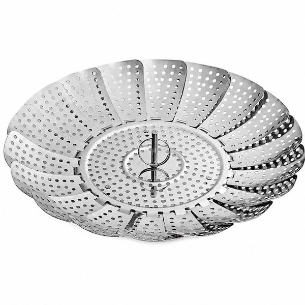 Stainless Steel Vegetable Steamer Basket Food Grade Expandable Collapsible for Steaming Cooking Adjustable Fit Pot