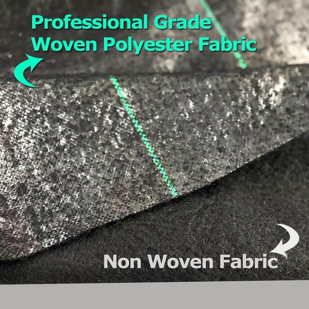 Heavy-Duty Black Woven Polyester Weed Barrier Fabric 4' x 50'