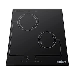 18 in. 230-Volt Radiant Cooktop in Black with 2 Elements