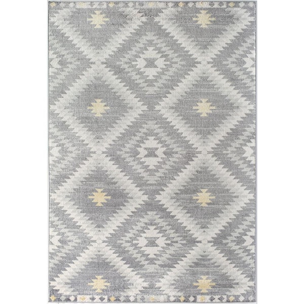Bodrum Kilim Gray 2'x8' Moroccan Area Rug