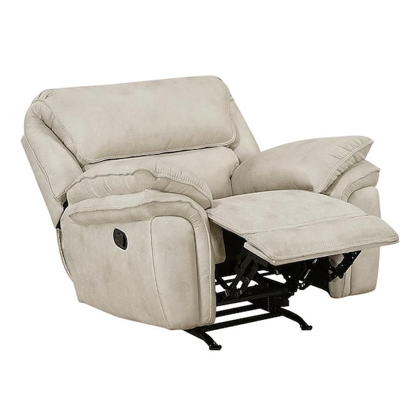 Lazzara Arlo Sand Color Microfiber Manual Rocker Recliner 8517PWT