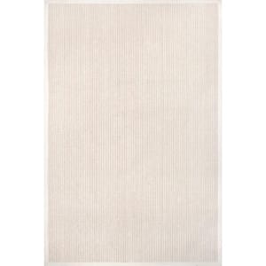 Arvin Olano Patricia Jute and Wool Ivory 4 ft. x 6 ft. Transitional Area Rug
