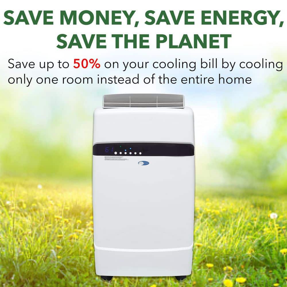 Frost White Mobile Air Conditioner and Heater with Remote