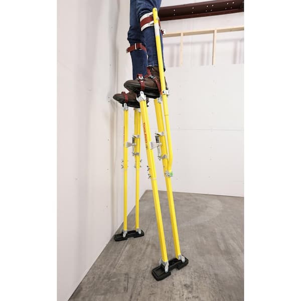 Professional 36 in. to 48 in. Aluminum Drywall Sheet Lifter Stilts with Adjustable Height Professional 36 in. to 48 in. Aluminum Drywall Sheet Lifter Stilts with Adjustable Height
