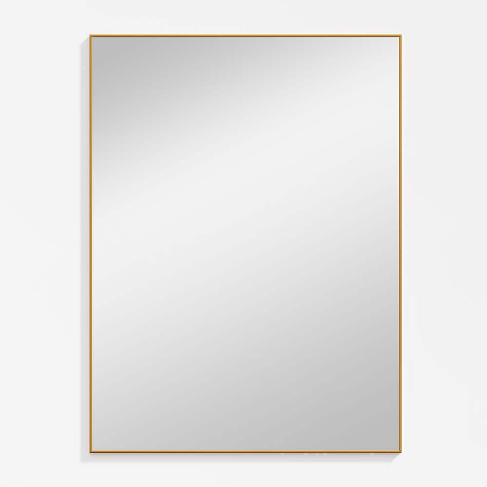 Gold 30 in. W x 39 in. H Right-Angled Rectangular Mirror Wall Mirror (Pack 