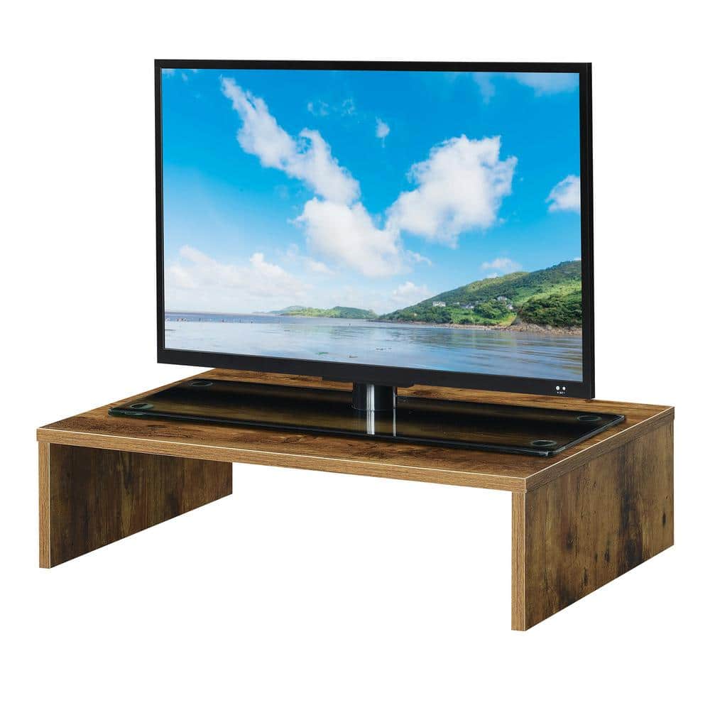 Barnwood Small TV and Monitor Riser with Storage