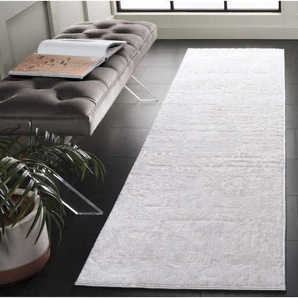 Kingston 2 ft. x 8 ft. Ivory/Light Gray Branch Runner Rug