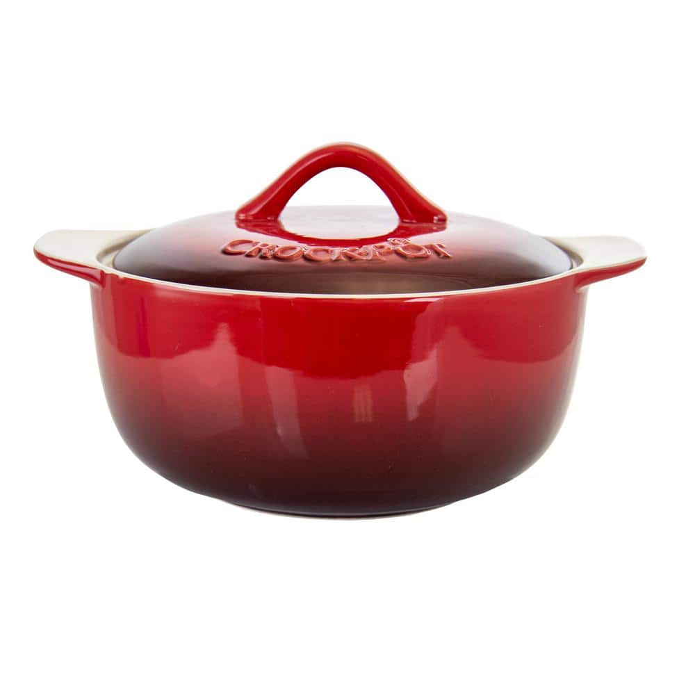 Crock-Pot Artisan 2-Piece Stoneware Baking Pan Set in Gradient Red  985117998M - The Home Depot