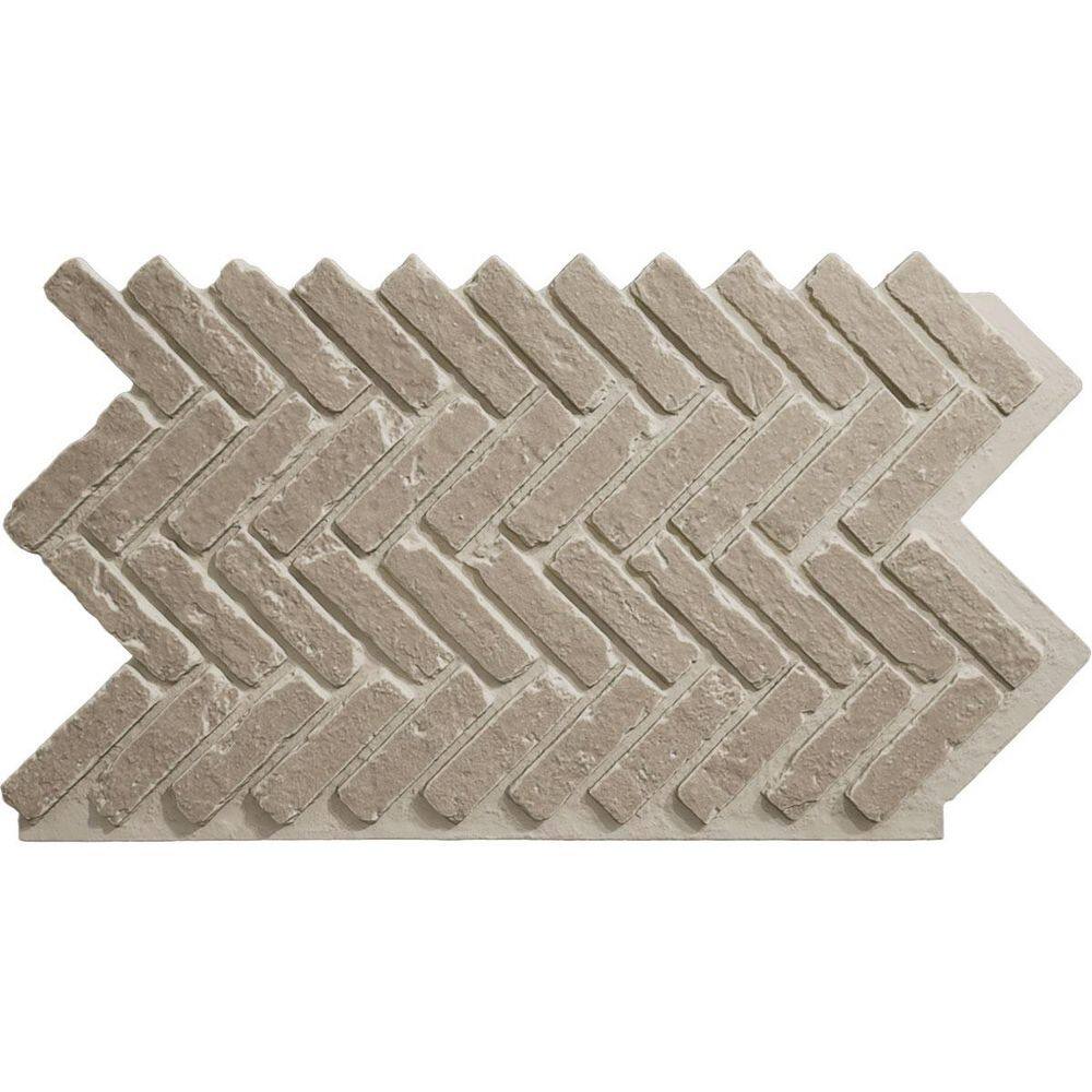 "EverStone Herringbone Faux Brick Panel, 46 1/2""W x 25 1/4""H x 1""D, Antique Pearl Color" price history on PriceWatchPro