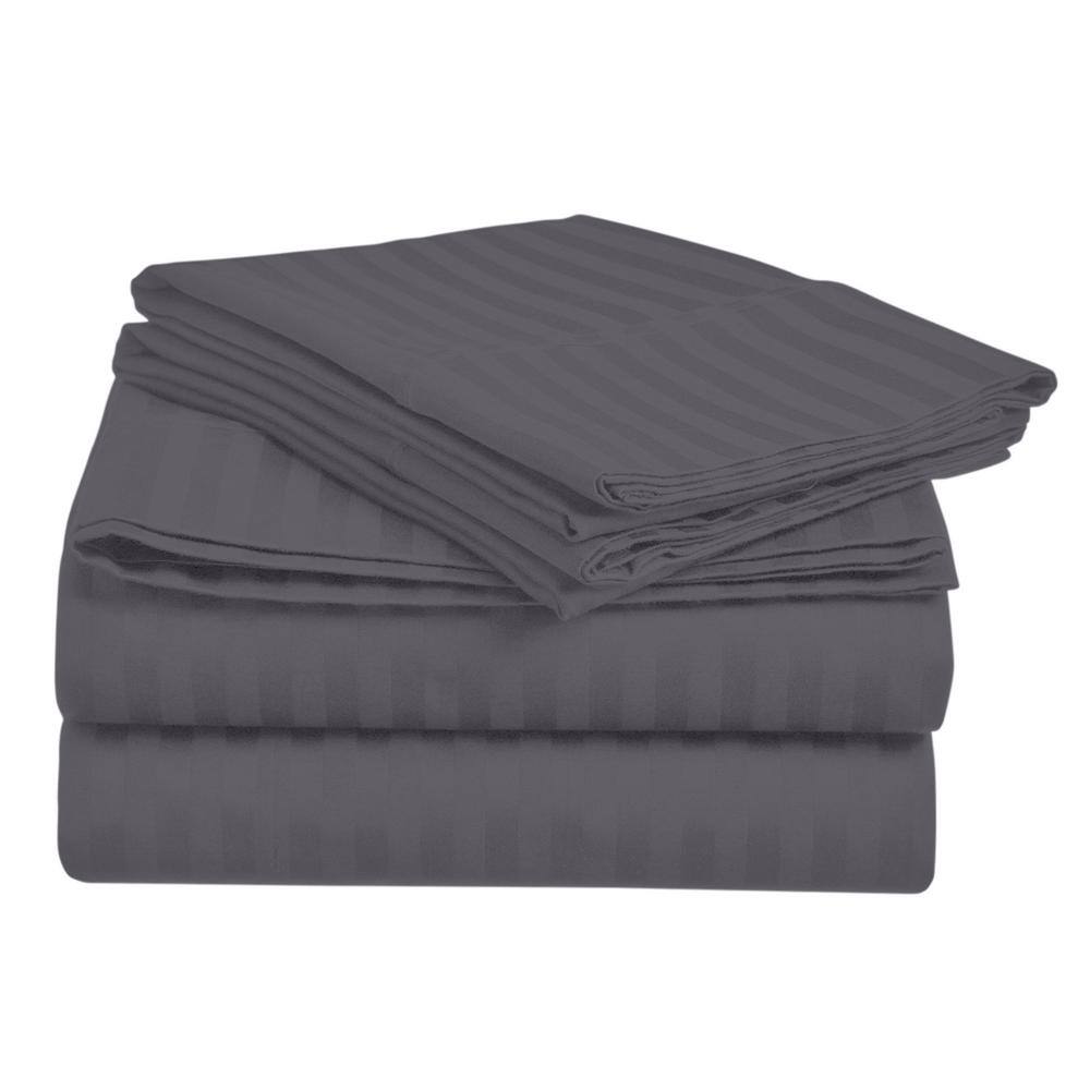 Home Sweet Home 1800 Luxurious Hotel Extra Soft Deep Pocket Stripe Sheet Se