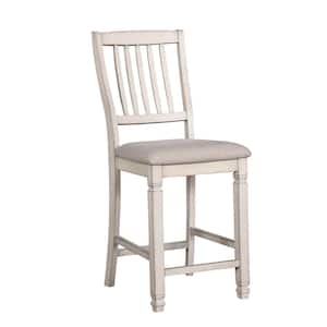 Ely White Cushioned Counter Height Dining Chair (Set of 2)