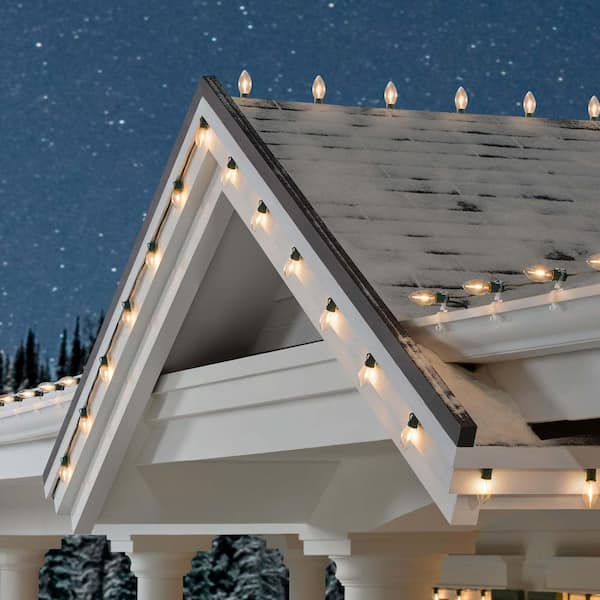 50 Count Warmer White Jumbo LED Steady Lit Super-Bright Lights