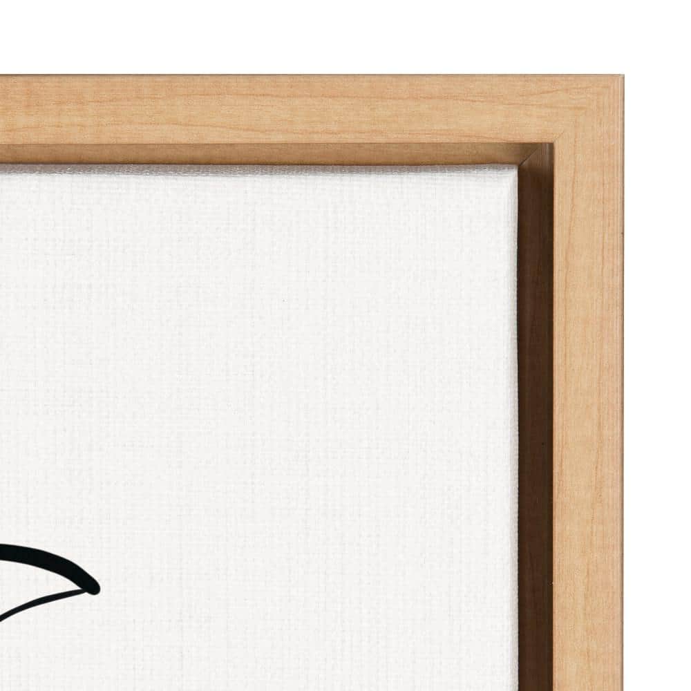 Natural Framed Botanical Sketch Print on Canvas, 18 x 24