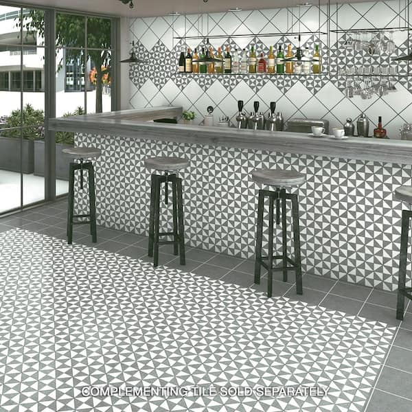Vintage Blanco 9-3/4 in. x 9-3/4 in. Porcelain Floor and Wall Tile (10.88 sq. ft./Case)