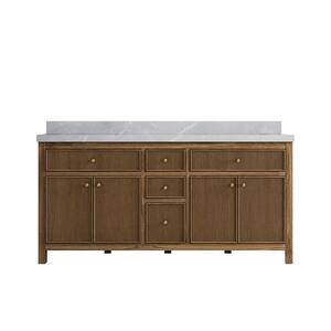 Willow Collections Sonoma Teak 72 in. W x 22 in. D x 36 in. H Double ...