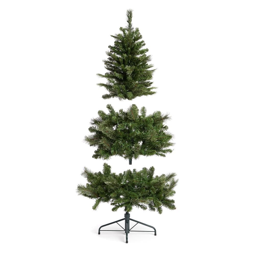 5-Foot Green Artificial Christmas Tree with Color-Changing LED Lights